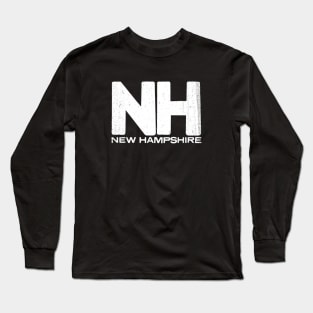 NH New Hampshire State Vintage Typography Long Sleeve T-Shirt